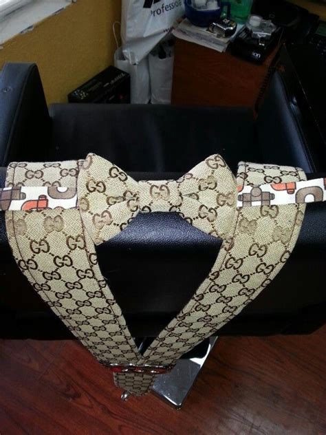 gucci white bow tie|gucci suspenders men's.